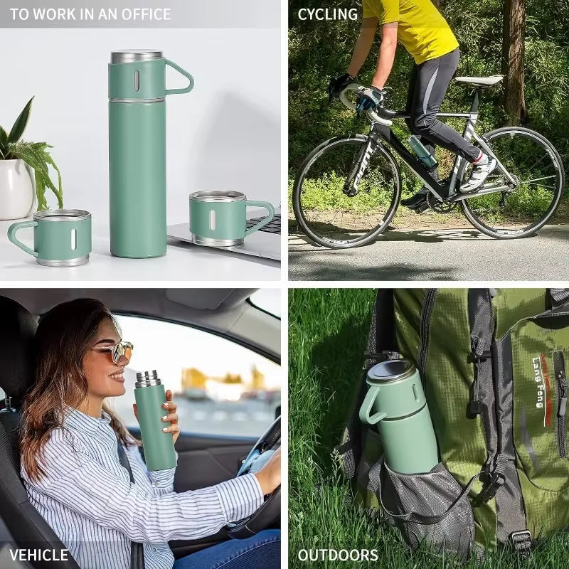 Stainless Steel Vacuum Flask Set