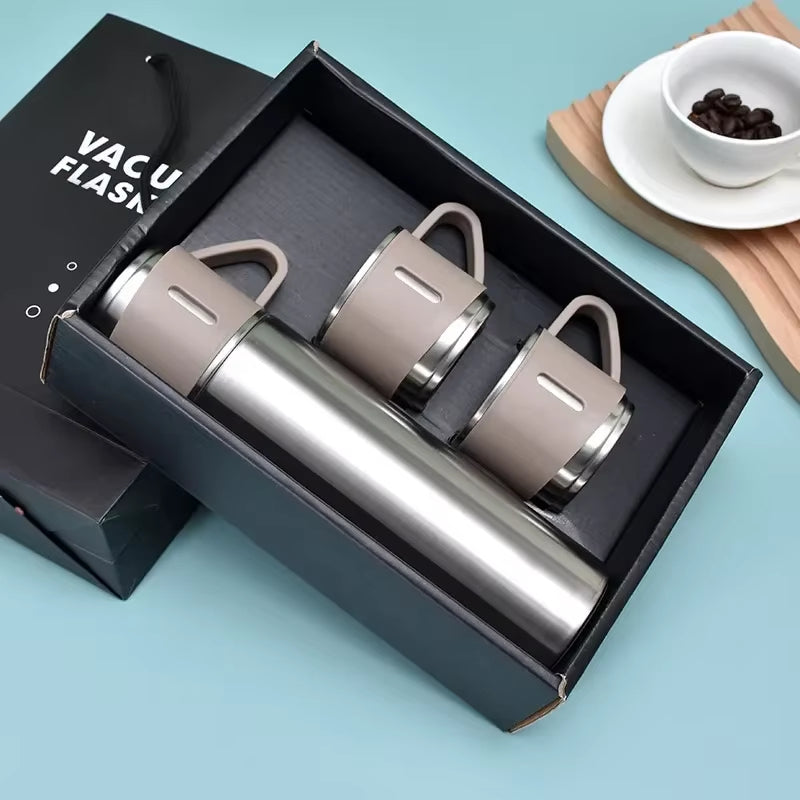 Stainless Steel Vacuum Flask Set