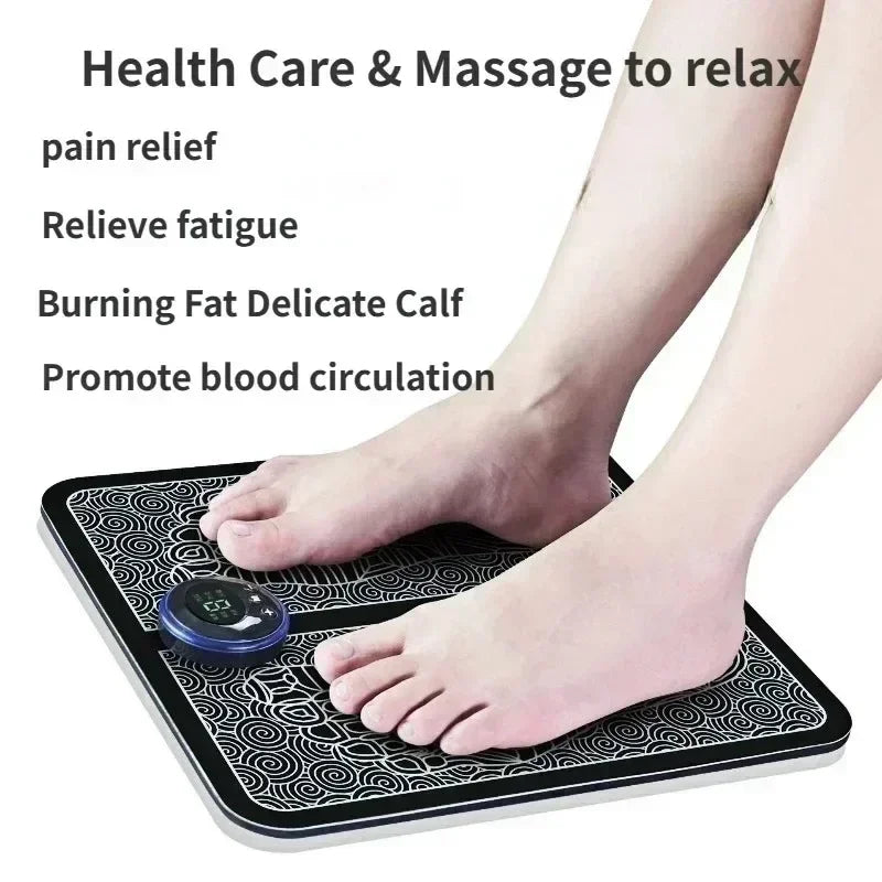 Ems Foot Massager Mat Electric Usb Charging Smart Display Tens Acupuncture Feet Cushion Blood Circulation Pad Health Care Home